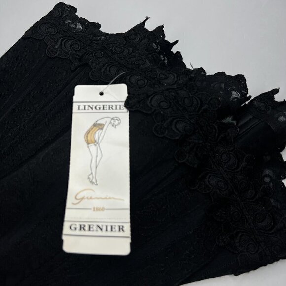 NWT Grenier Black Lace Up Overbust Corset Size 4 M/L - Picture 7 of 9